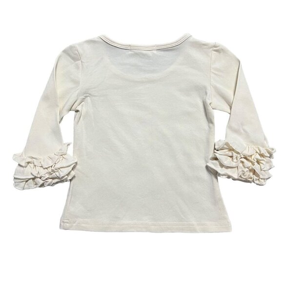 Adorable Essentials 18m Cream Ivory Ruffle Sleeve Top - Picture 2 of 4